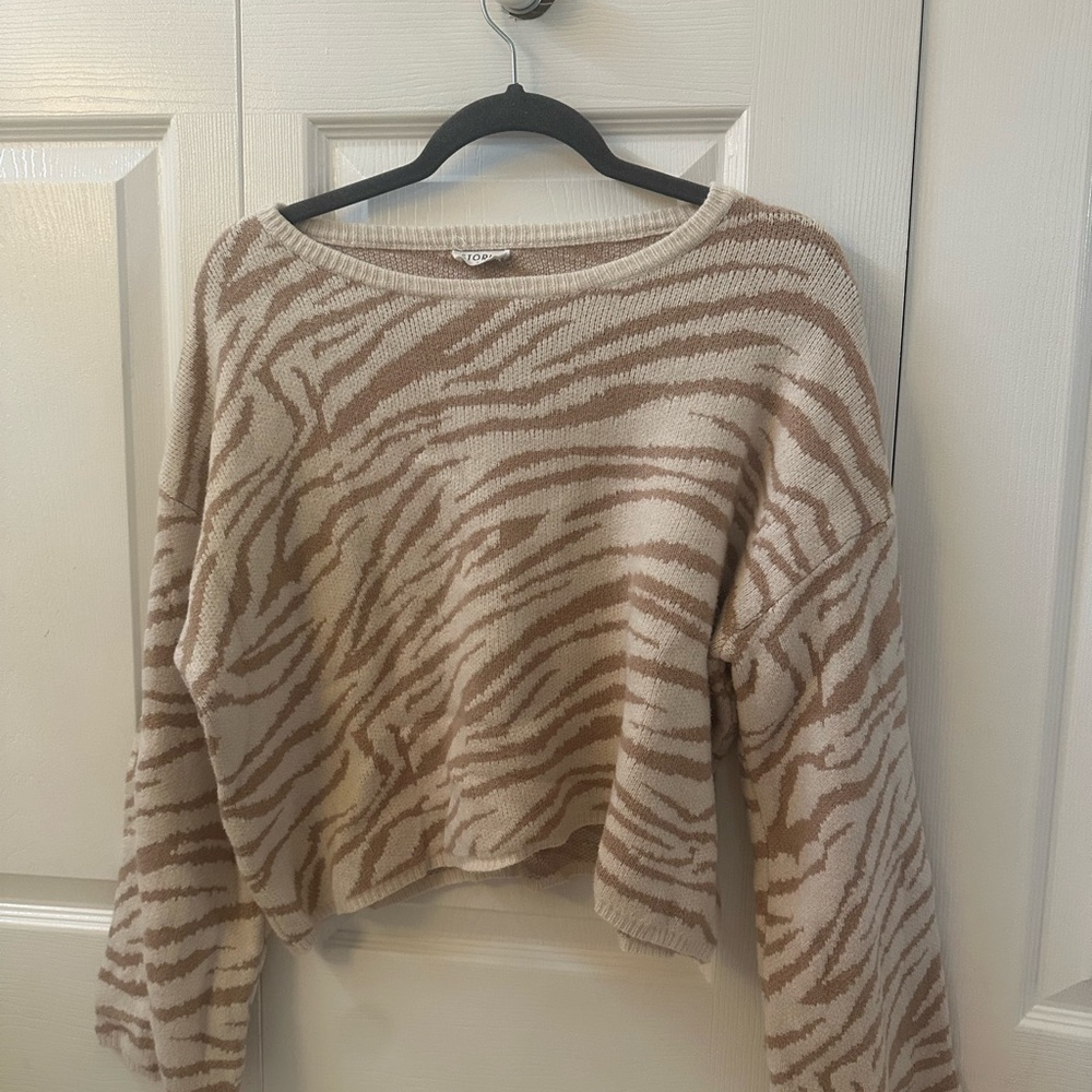 zebra print sweater from boutique